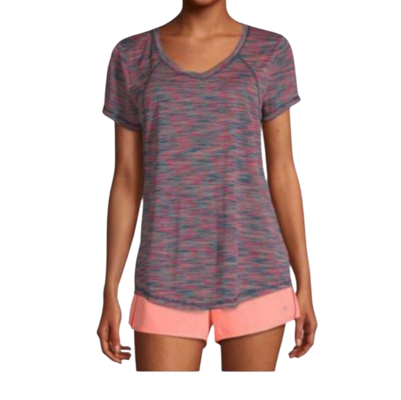 Xersion Women's V-Neck Short Sleeve Polyester Semi Fit Short Sleeve Size XL - Picture 1 of 8